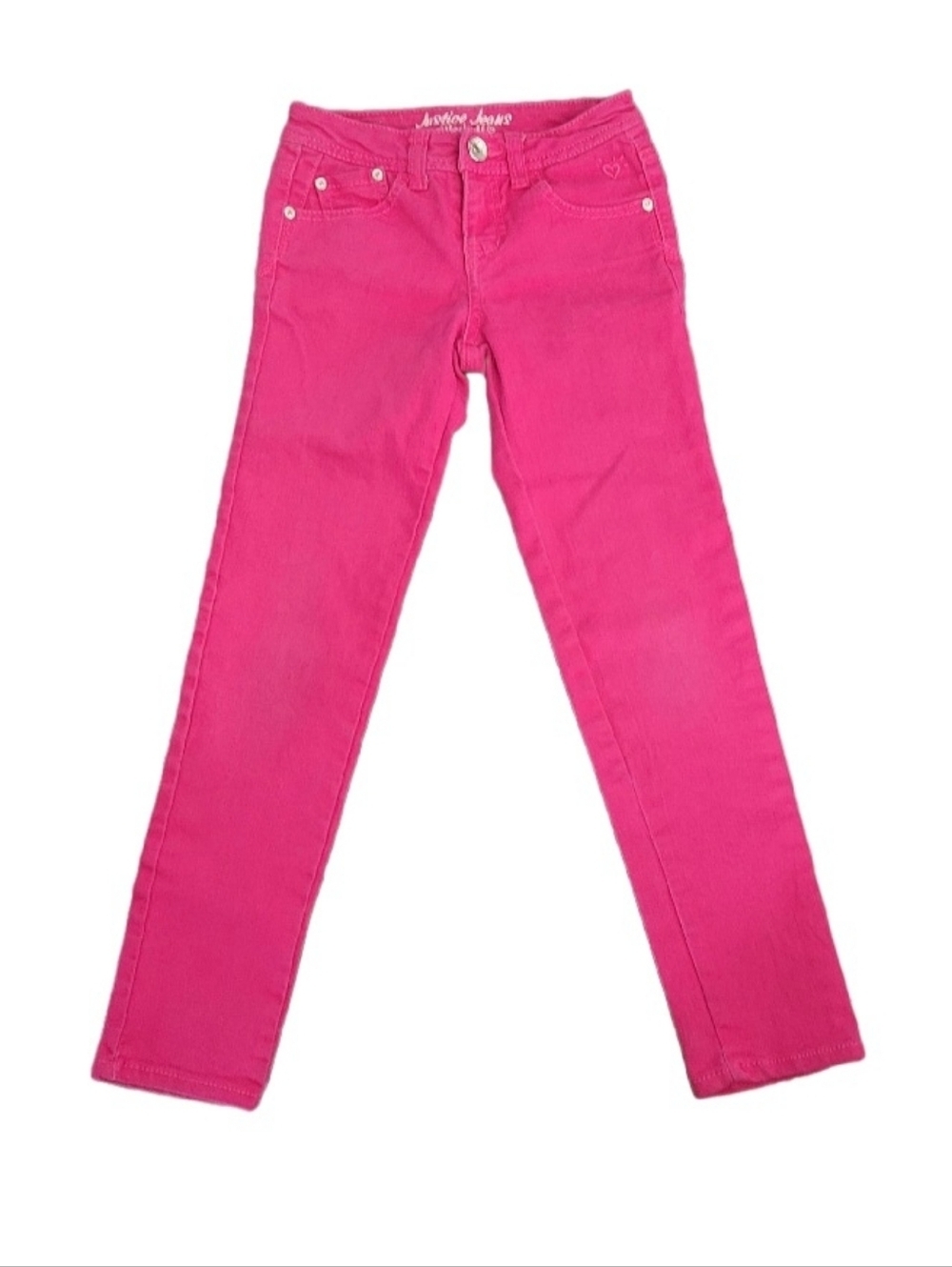 JUSTICE Skinny Jeans Girls Size 10R Casual Bright Pink
